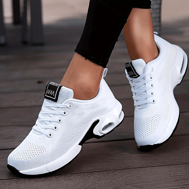 AeroFlex White Air-Cushion Sneakers