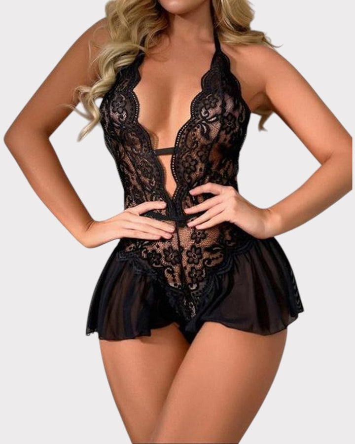 Midnight Desire Lace Teddy