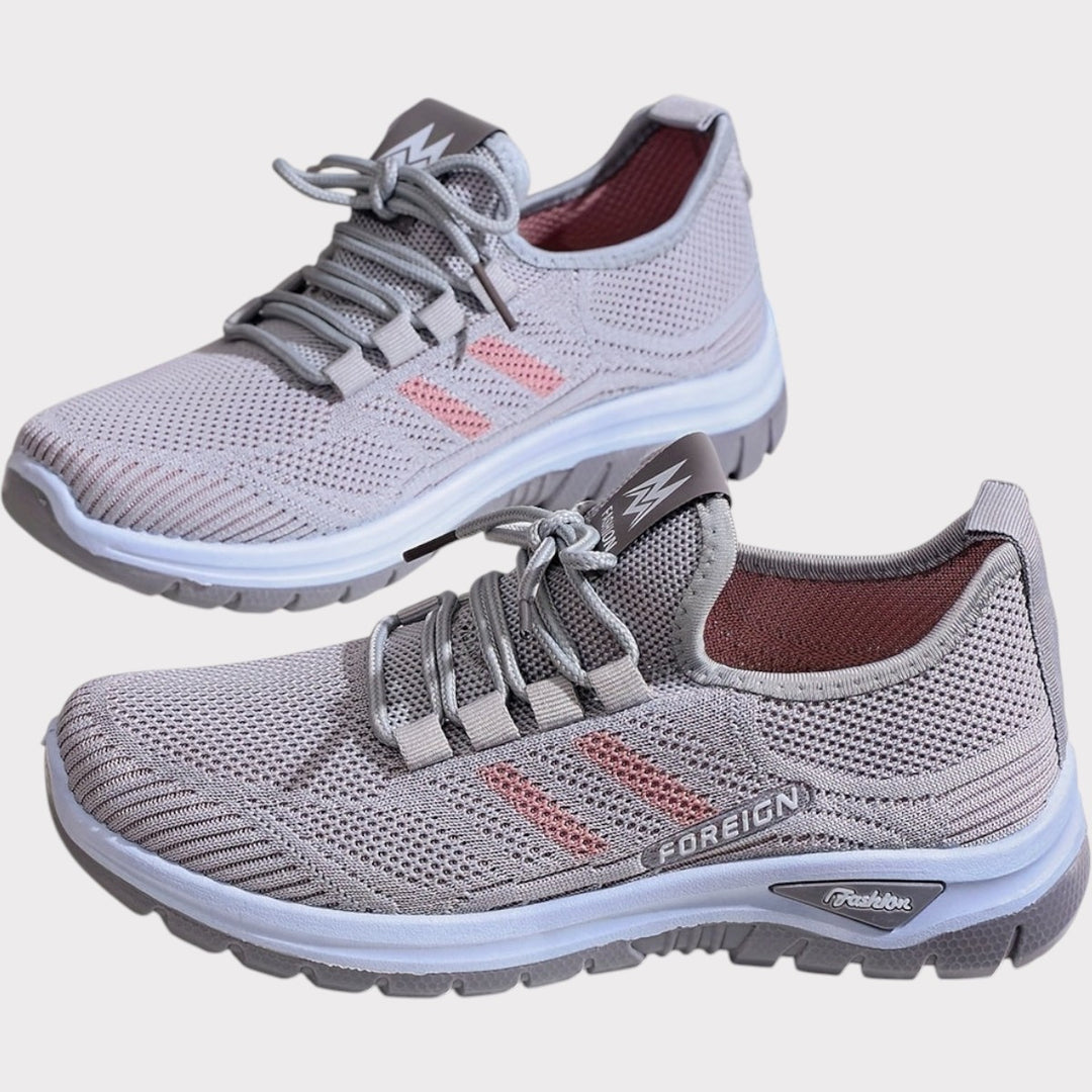 Lightweight Mesh Walking Sneakers – Plum
