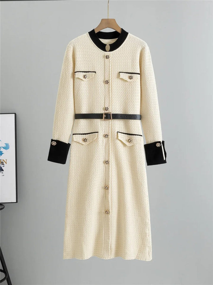 Classic Harmony Contrast-Trim Dress