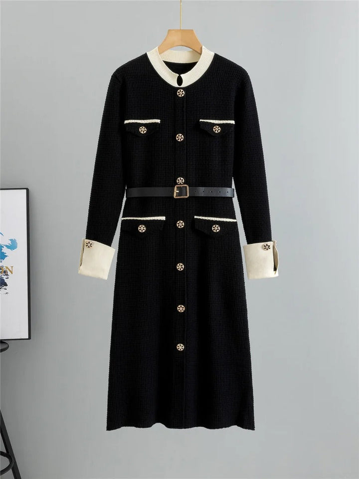 Classic Harmony Contrast-Trim Dress
