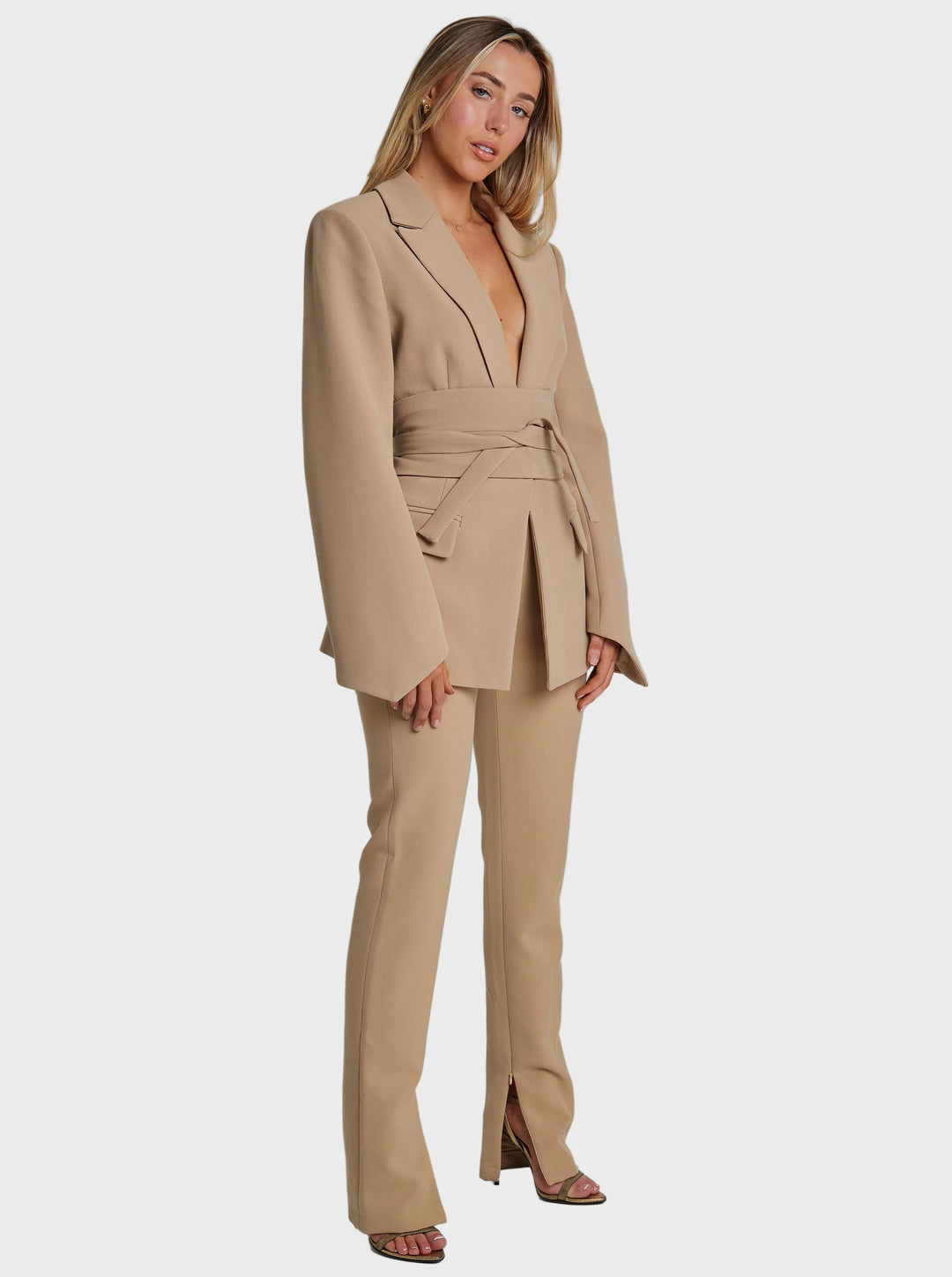 Belted Tailored Blazer