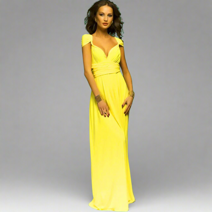 Transformative dress made from exquisite fabric