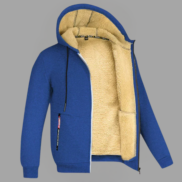 Arctic Navy Sherpa-Lined Hoodie