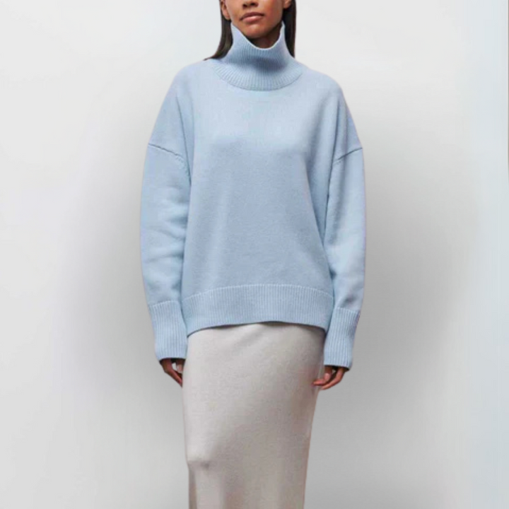 Arctic Sky Oversized Turtleneck Sweater