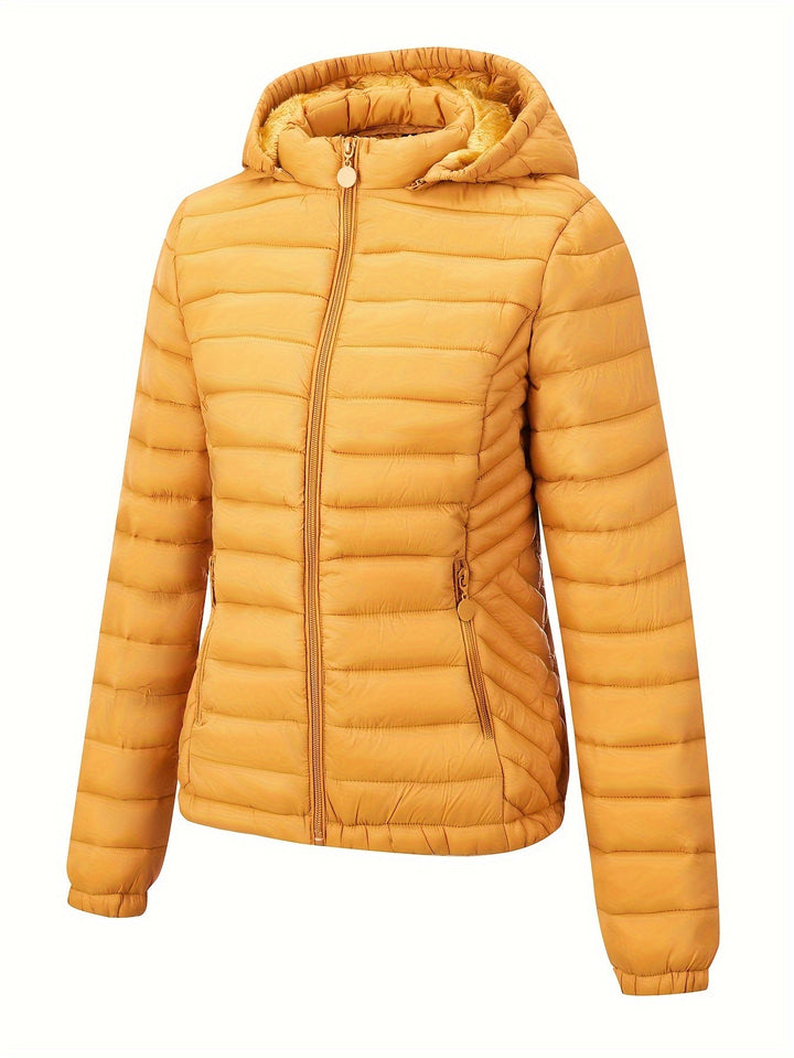 Amber Glow Puffer Jacket