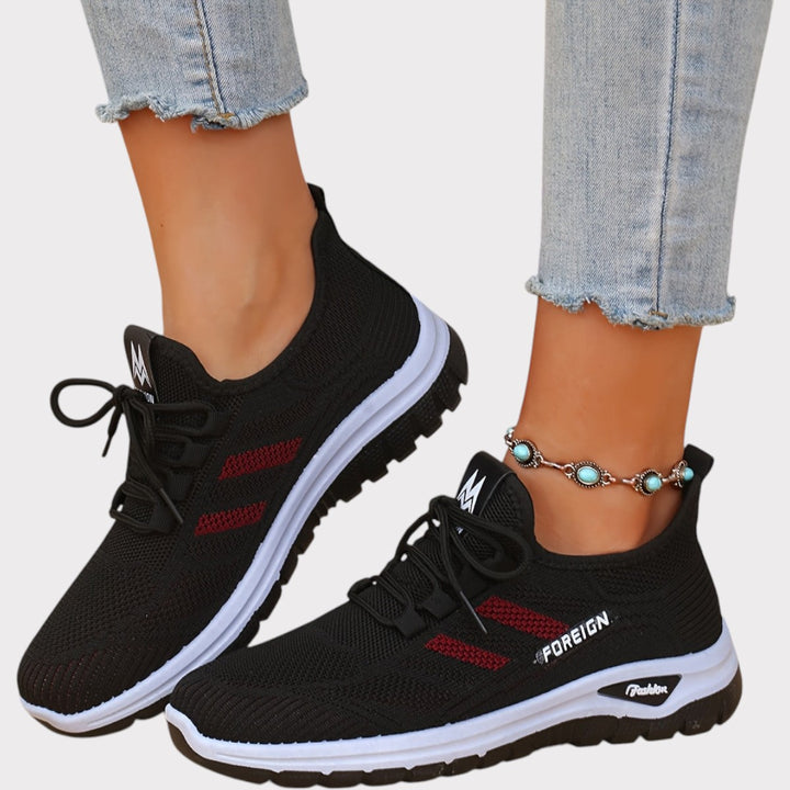 Lightweight Mesh Walking Sneakers – Plum