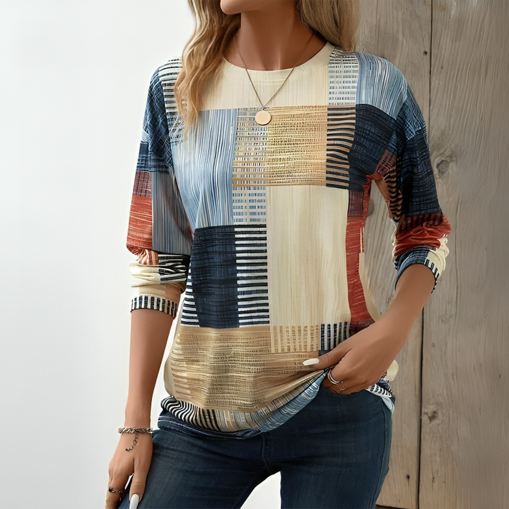 Autumn Mosaic Long Sleeve Top
