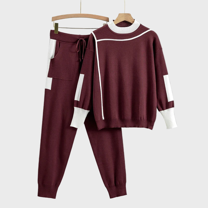 Charcoal Grey Knit Loungewear Set