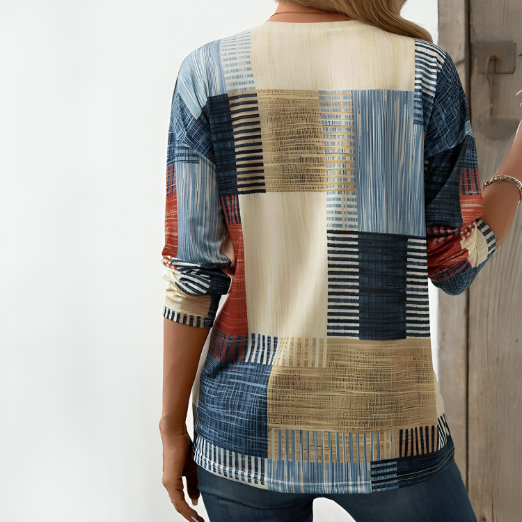 Autumn Mosaic Long Sleeve Top