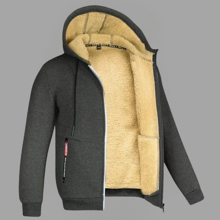 Arctic Navy Sherpa-Lined Hoodie