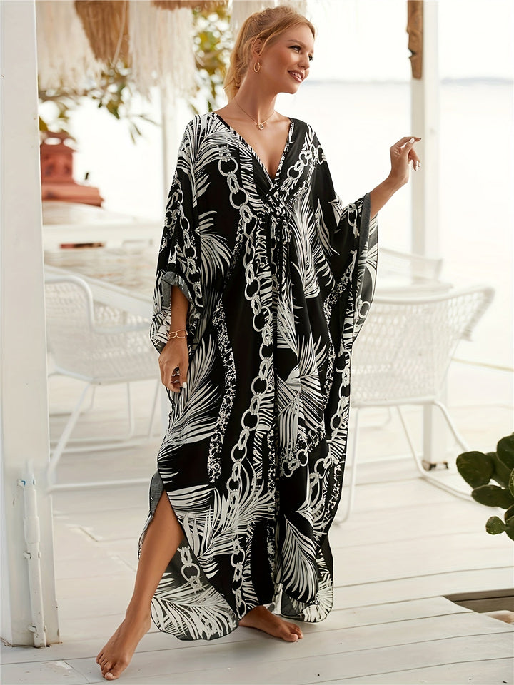 Tropical Chain Luxe Maxi Kaftan