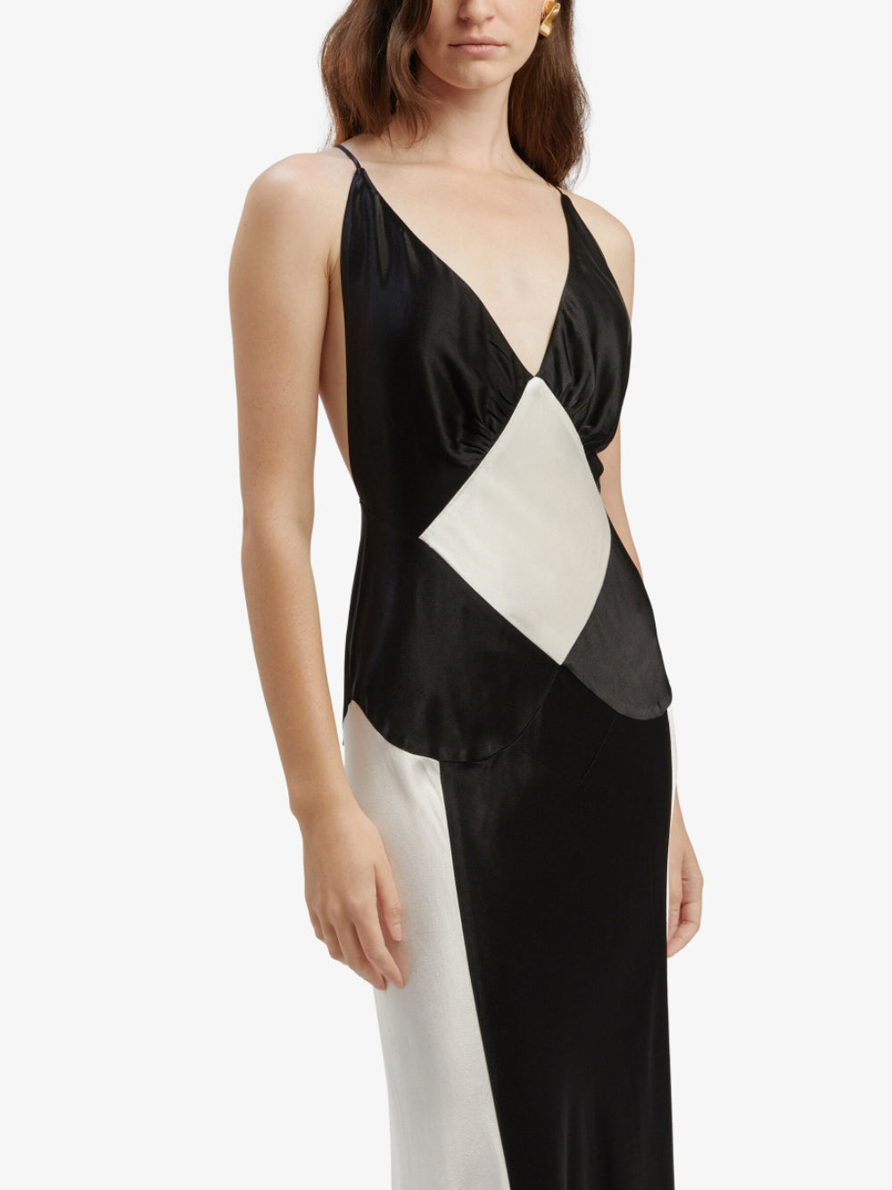 Black Dress with Ivory Contrast