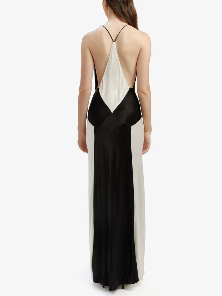 Black Dress with Ivory Contrast