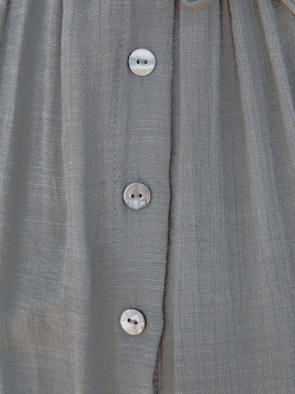 Buttoned Cotton Linen Perfect Boho Maxi Beach Dress