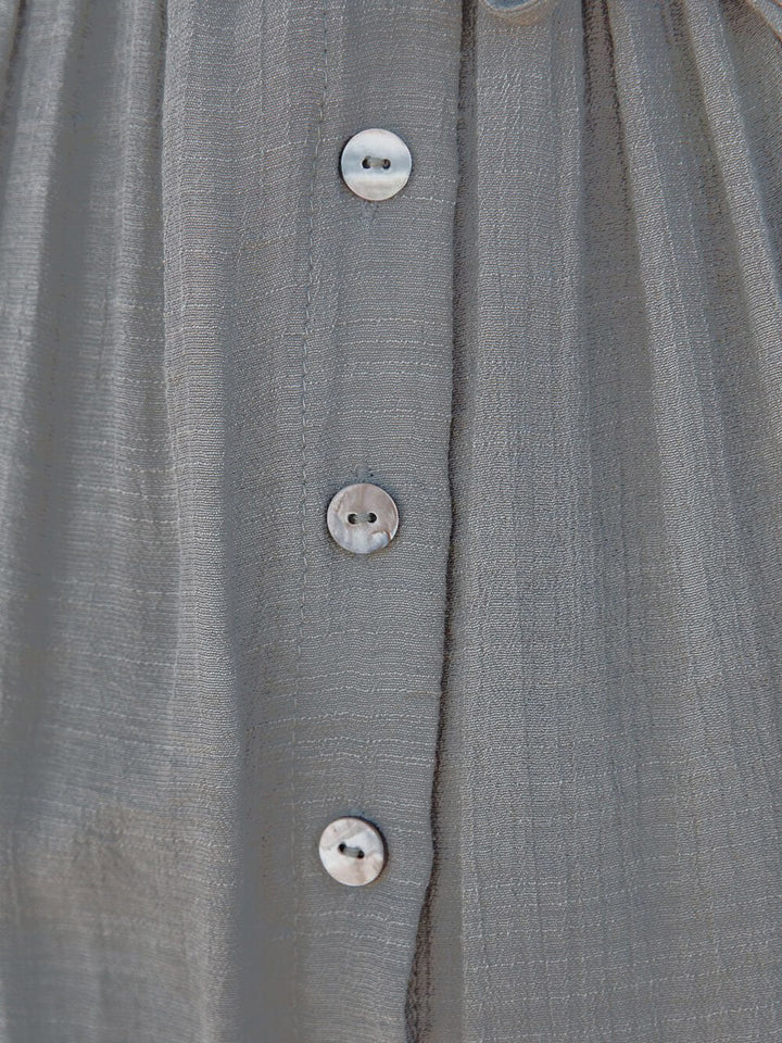 Buttoned Cotton Linen Perfect Boho Maxi Beach Dress