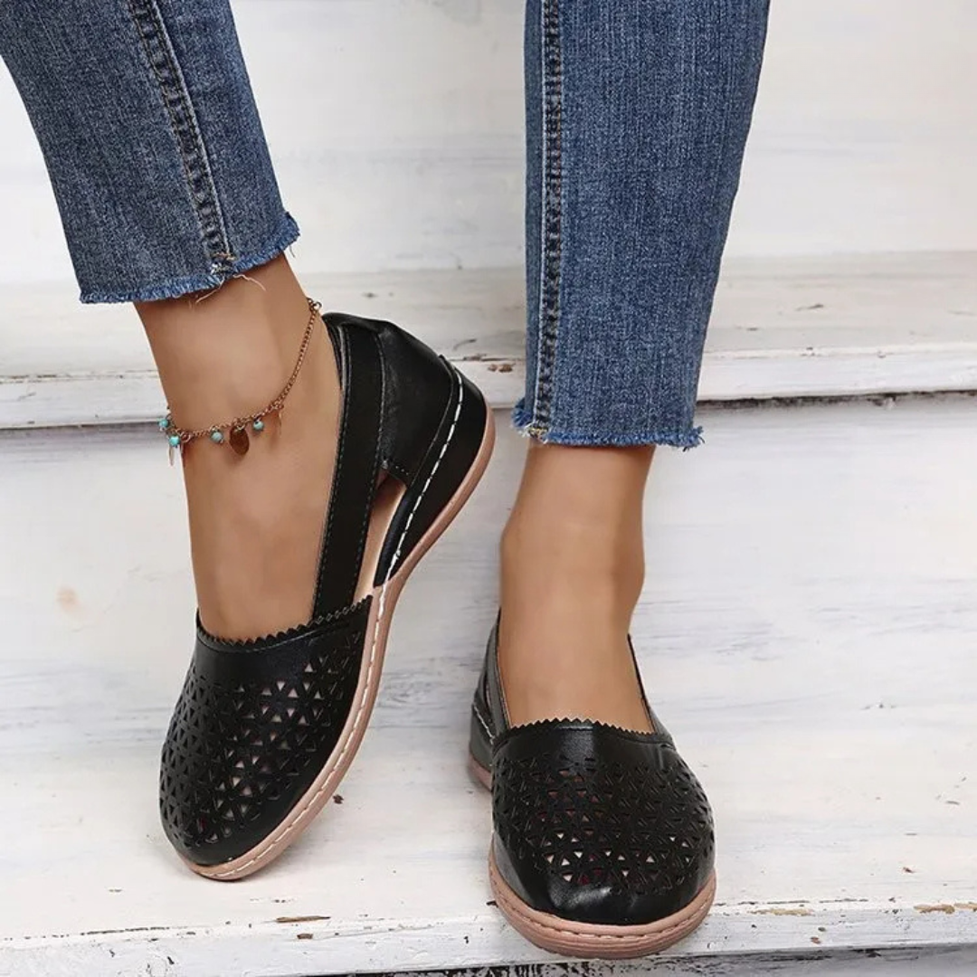 Breezy Comfort Cutout Flats