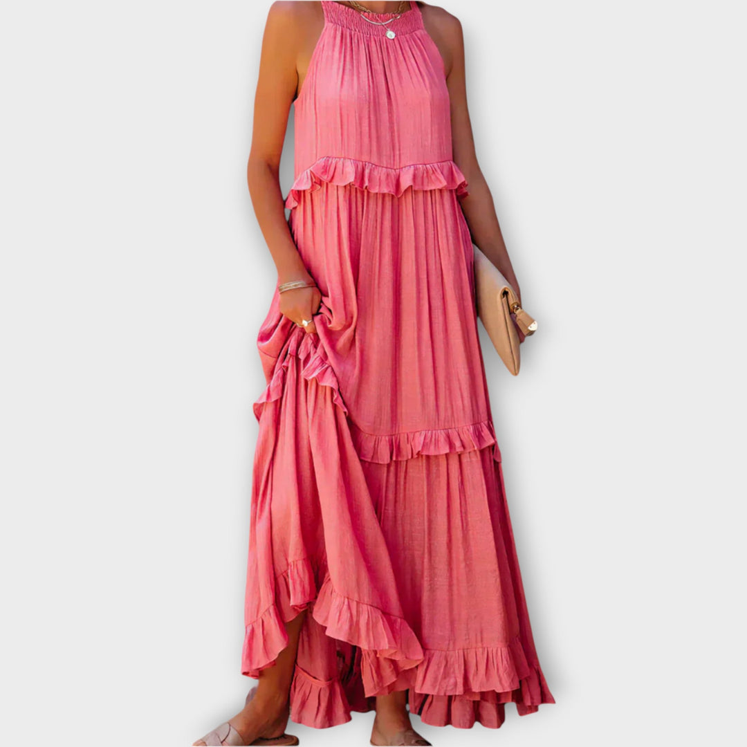 Dress with Thin Straps and Elegant Line
