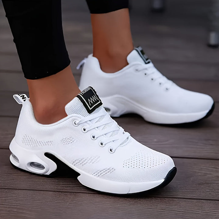 AeroFlex White Air-Cushion Sneakers