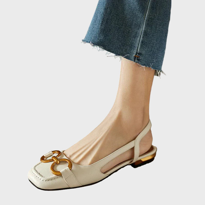 Midnight Elegance Slingback Flats