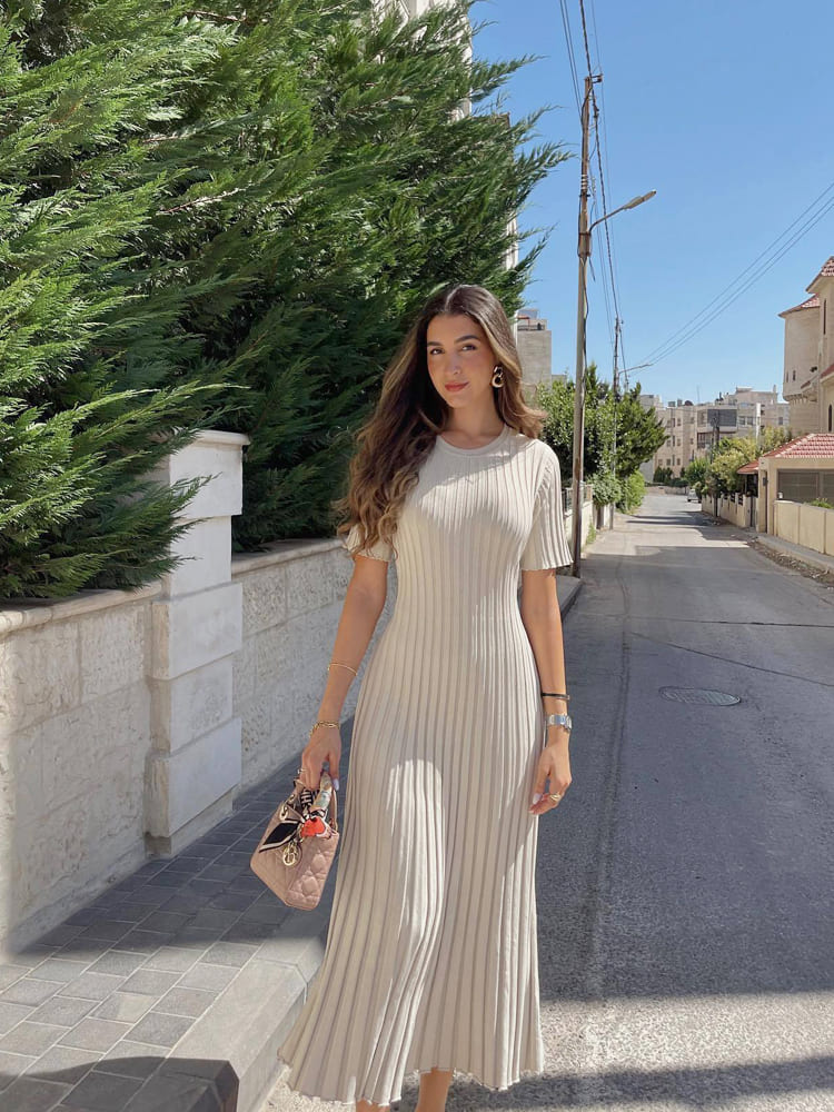 Casual Striped Maxi Dress