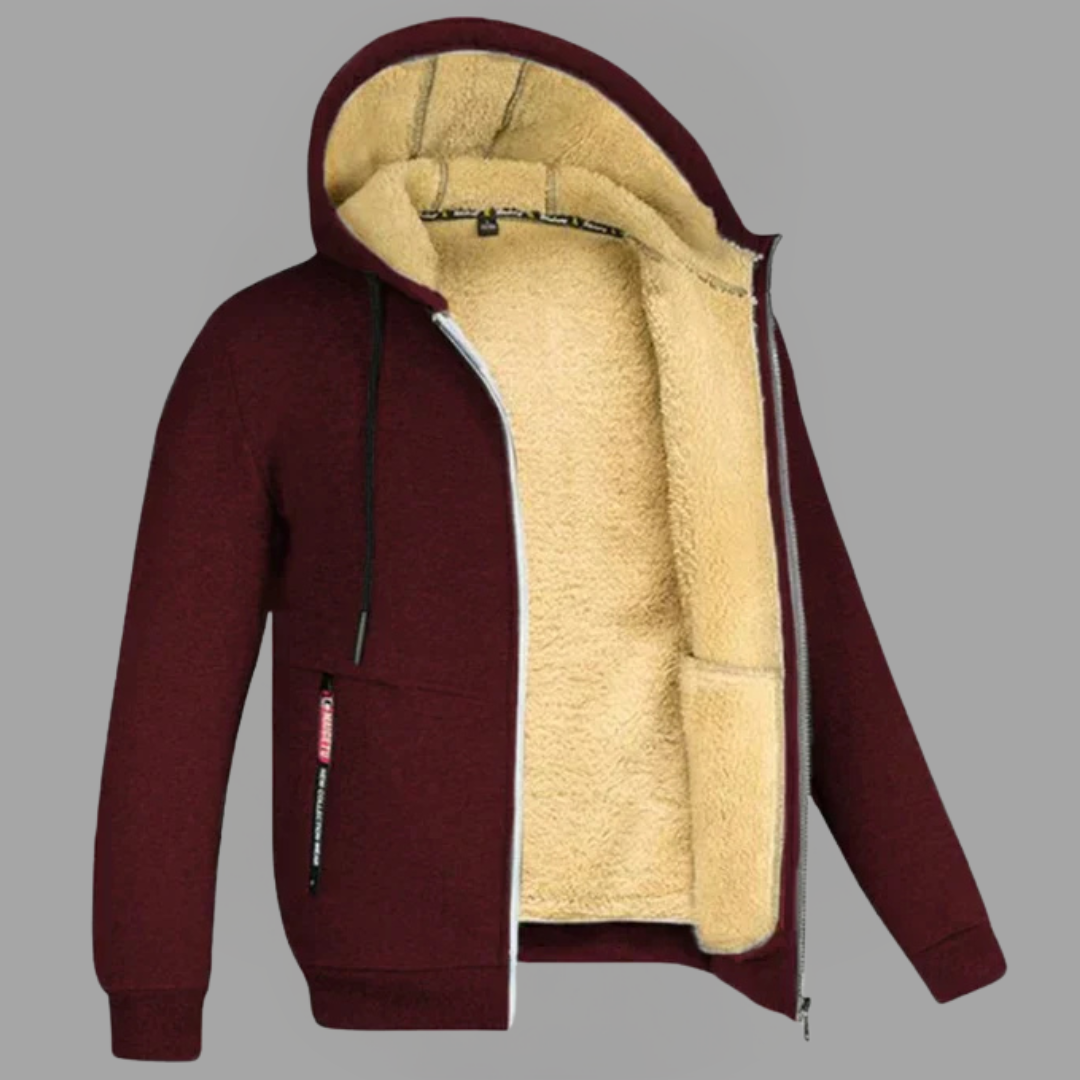 Arctic Navy Sherpa-Lined Hoodie