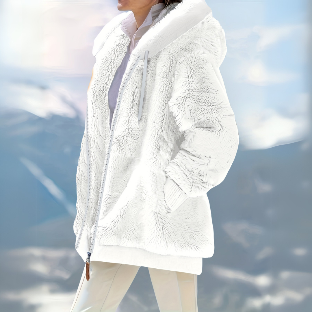 Arctic Bliss Faux Fur Hoodie