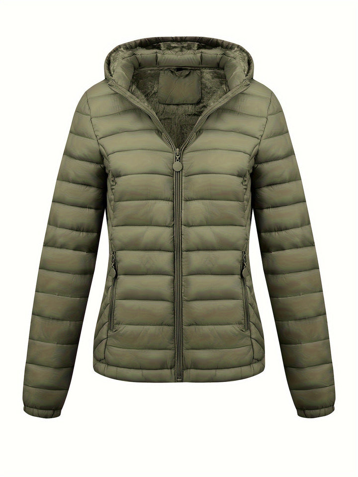 Amber Glow Puffer Jacket