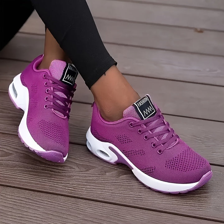 AeroFlex White Air-Cushion Sneakers