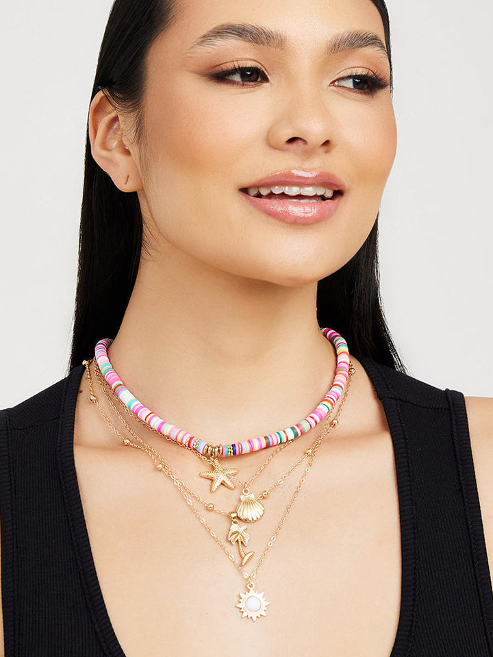 Boho Layered Pendant Necklace