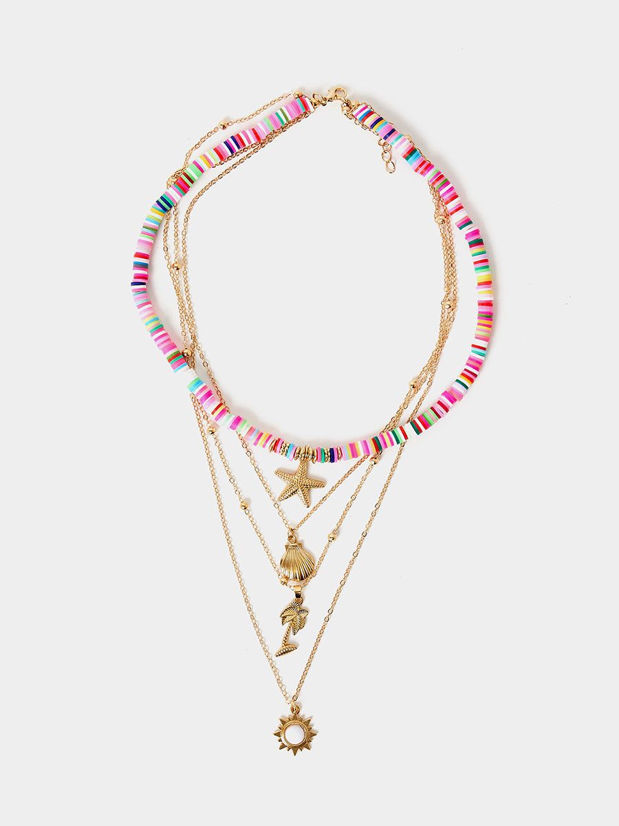 Boho Layered Pendant Necklace
