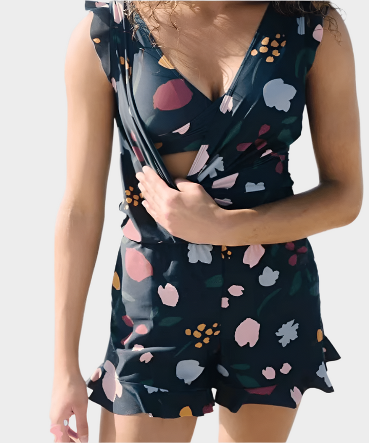 Swimsuit with Ruffles and Support