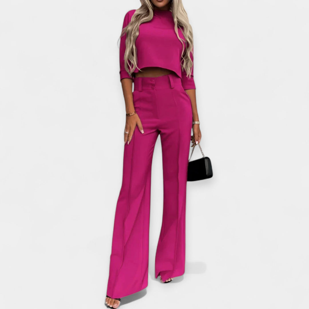 Crop Top and Pants Set