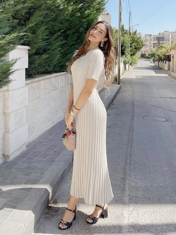 Casual Striped Maxi Dress