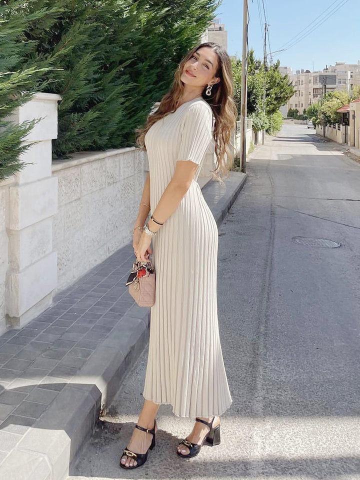 Casual Striped Maxi Dress