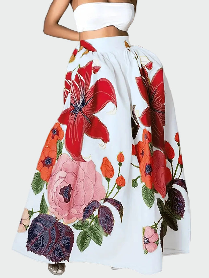 Bold Floral Maxi Skirt