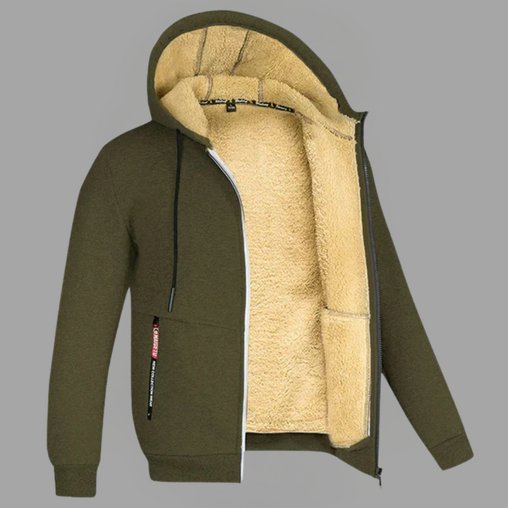 Arctic Navy Sherpa-Lined Hoodie