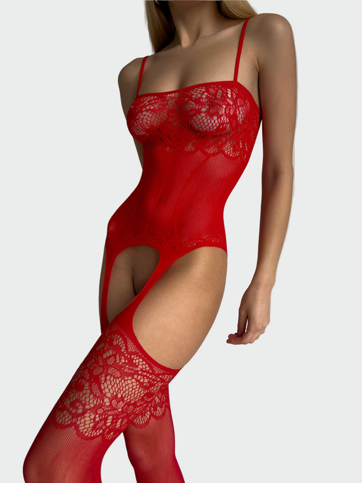 Lace Suspender Bodystocking