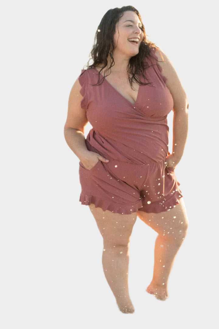 Swimsuit with Ruffles and Support