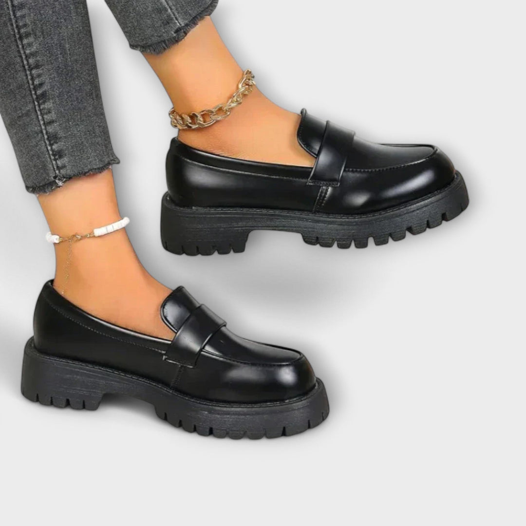 Women's Moccasins with Orthopedic Design and Satin Heels