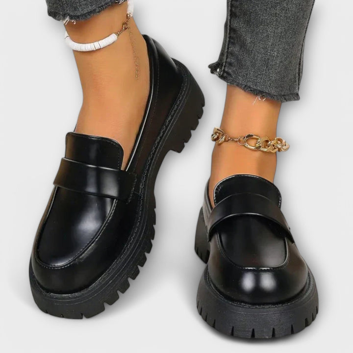 Women's Moccasins with Orthopedic Design and Satin Heels