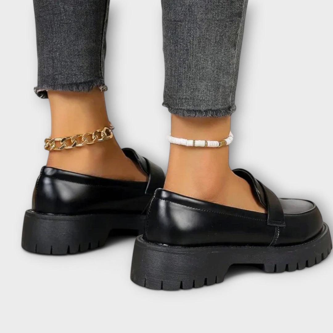 Women's Moccasins with Orthopedic Design and Satin Heels