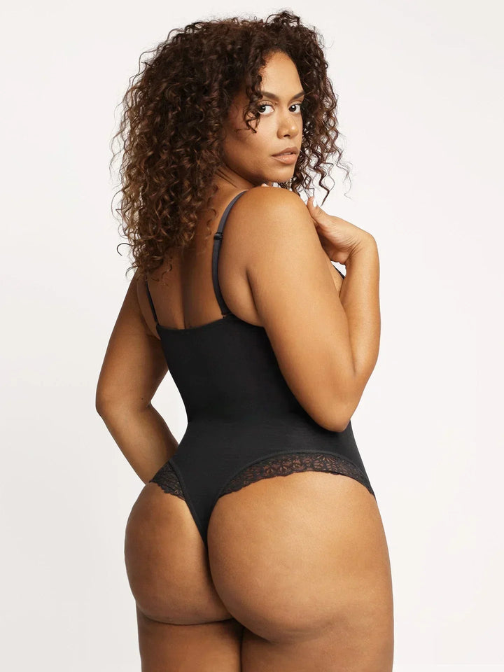 Aveline Deep Brown Lace Bodysuit