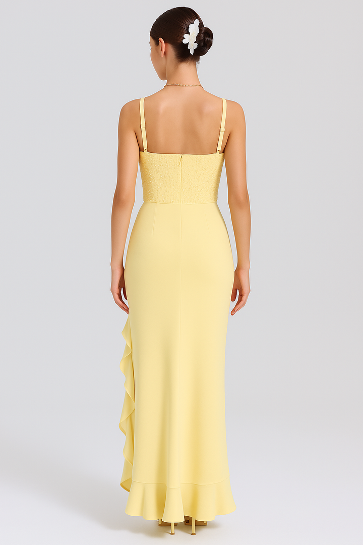 Glow Ruffle High-Low Dress