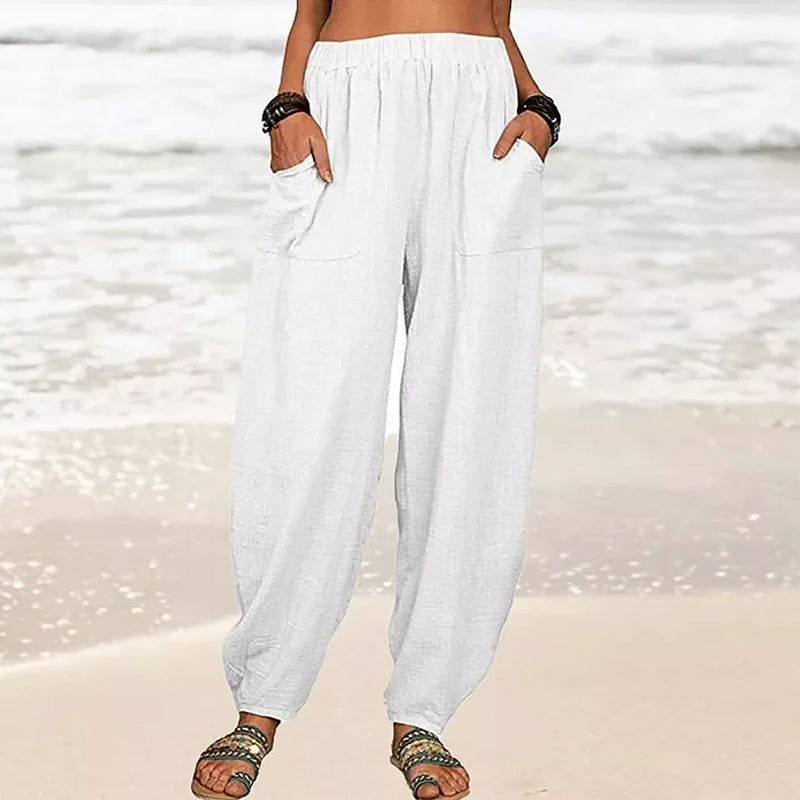 Coastal Breeze Relaxed Linen Pants