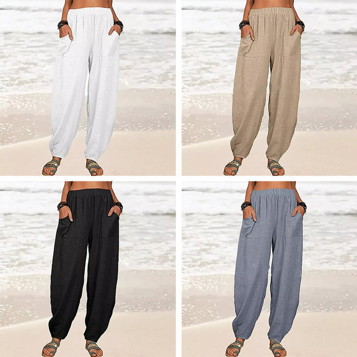 Coastal Breeze Relaxed Linen Pants