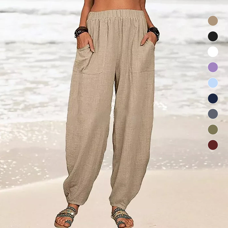 Coastal Breeze Relaxed Linen Pants