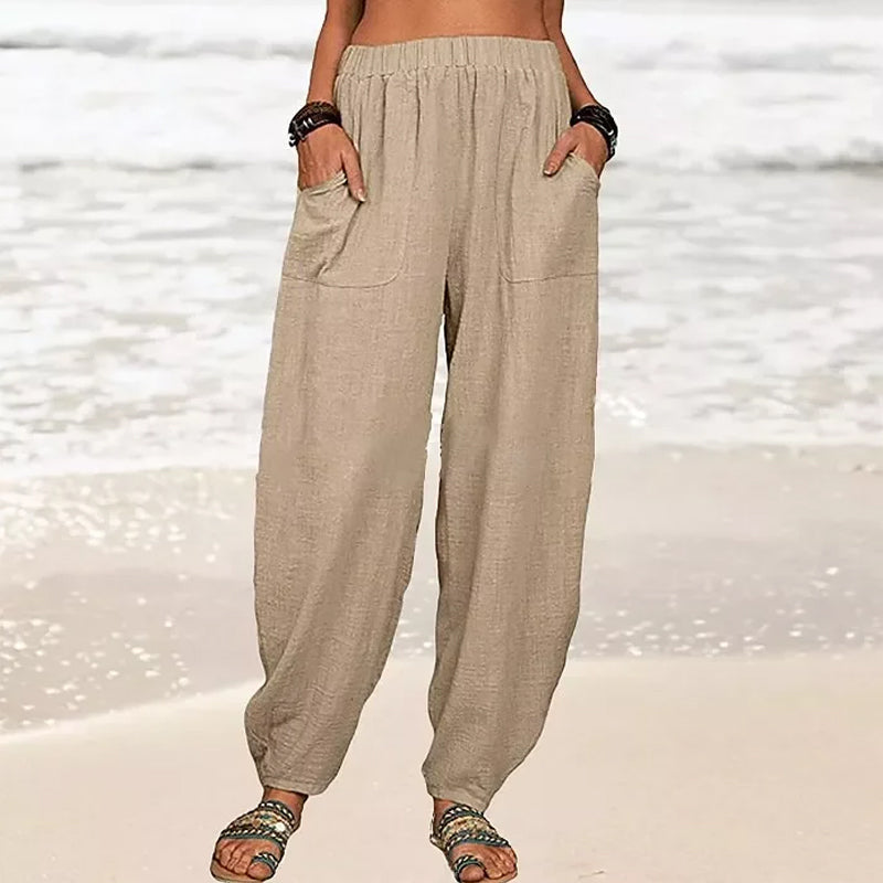 Coastal Breeze Relaxed Linen Pants