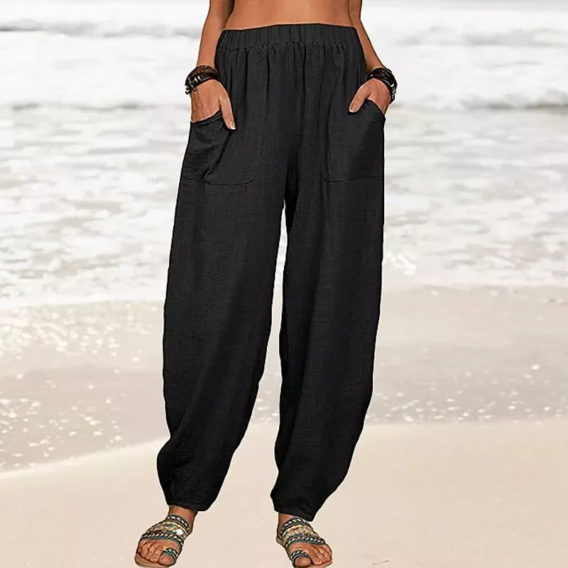 Coastal Breeze Relaxed Linen Pants