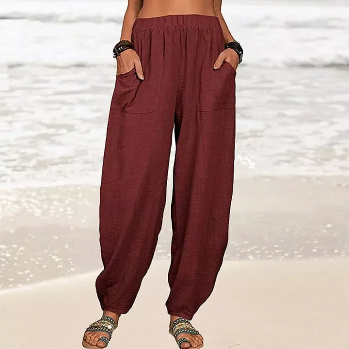 Coastal Breeze Relaxed Linen Pants